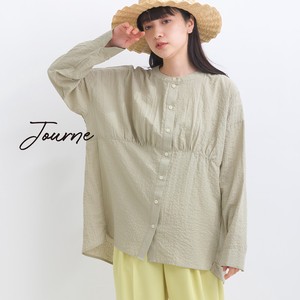 Button Shirt/Blouse Stripe Summer Washer