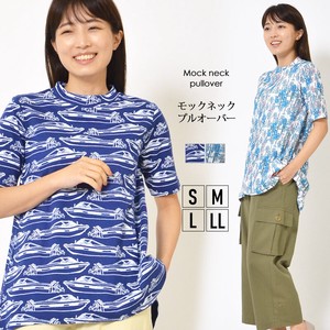 T-shirt Pullover A-Line Mock Neck L