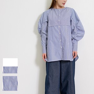 Pre-order Button Shirt/Blouse Stripe Autumn/Winter