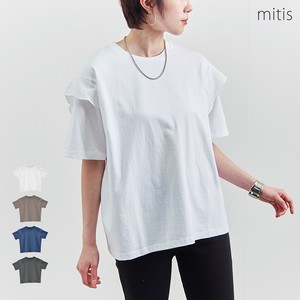 T-shirt Design Lace Sleeve Crew Neck T-Shirt Cotton 【2024NEW】