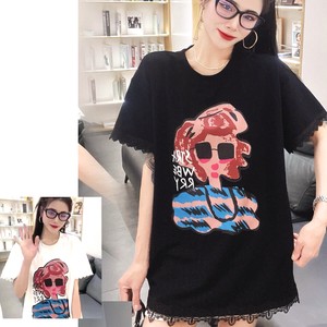 T-shirt Printed Girl Cut-and-sew