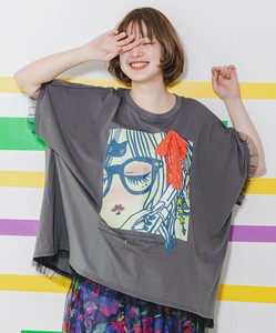 ScoLarスカラー　：メガネスカラーちゃんプリントTシャツ