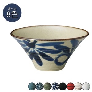 Mino ware Donburi Bowl Morning Glory 21cm Made in Japan