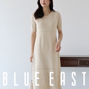 Casual Dress Summer Knit Jacquard One-piece Dress Short-Sleeve 2024 NEW