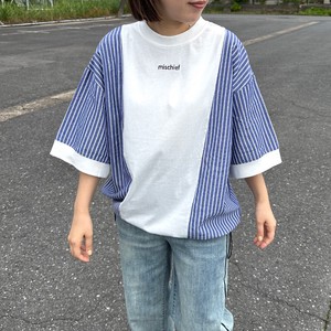 T-shirt Pullover Stripe Switching 【2024NEW】