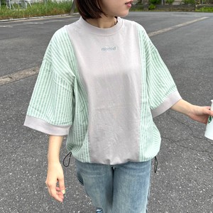 T-shirt Pullover Stripe Switching 【2024NEW】
