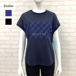 T-shirt Check Switching Cut-and-sew