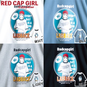 【再入荷】RED CAP GIRL 20/-天竺 フロントプリント リンガー 半袖T-shirt