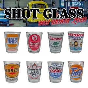 【アメリカンな土産品♪】USA企業系 SHOT GLASS ショットグラス MOTOR GARAGE