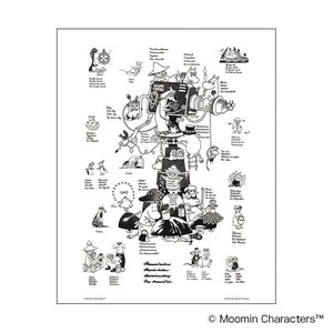 MOOMIN(ムーミン) モノクロミニポスター ムーミンキャラクターズ PTK040056
