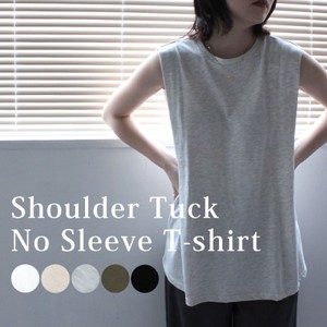 [SD Gathering] T-shirt Shoulder Spring/Summer Sleeveless Tops Short-Sleeve 2024 NEW