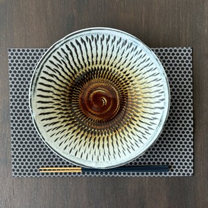 飛び鉋　白