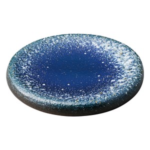 【信楽焼】藍窯変 20cm丸皿