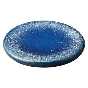 【信楽焼】藍窯変 26cm盛皿
