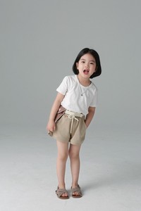 儿童短袖上衣 无花纹 简洁 90cm ~ 150cm 6种类