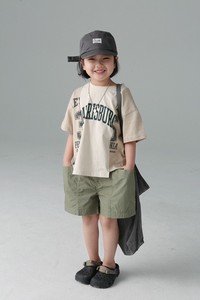 Kids' Short Sleeve T-shirt Cut-and-sew 90cm ~ 150cm
