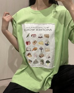 【2024春夏新作】another world プリント貼り付けTシャツ