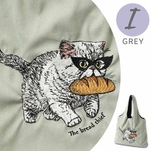 Tote Bag Cat Embroidered Reusable Bag