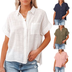 シャツ 無地 半袖 ゆったり 快適 レディース ファッション BQ3637