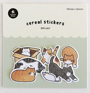 Stickers Flake Sticker Cats 21-pcs 7-types