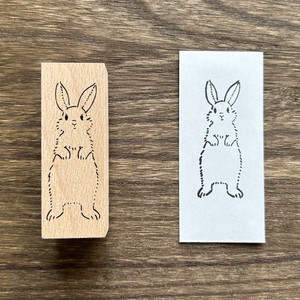 印章 兔子 木制印章
