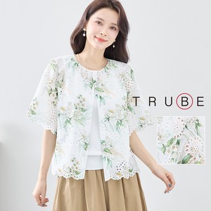 T-shirt Floral Pattern L Scalloped Lace 【2024NEW】