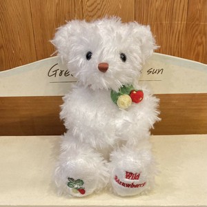 ワイルドストロベリーベア S ホワイト　ぬいぐるみ