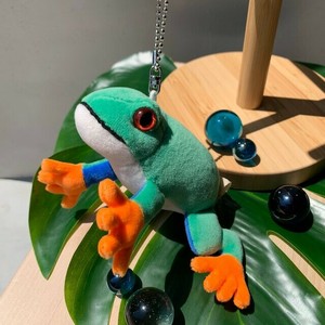 アニマニア　アカメアマガエル　ぬいぐるみ　キーホルダー　水生生物