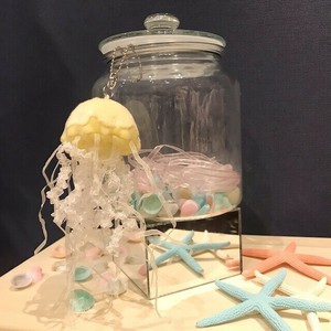 クラゲ　キーホルダー　イエロー　ぬいぐるみ　水生生物