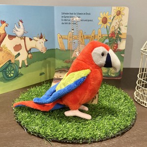 コンゴウインコ　キーホルダー　ぬいぐるみ