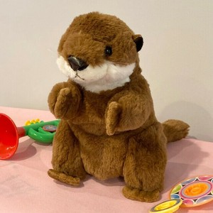 カワウソ　ダークブラウン　ハンドパペット　ぬいぐるみ　ファーム