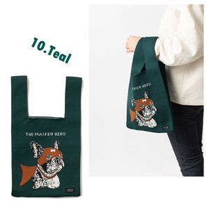 Jubilee ニット マルシェバッグ ミニトートバッグ 10.Teal フレンチブルドッグ