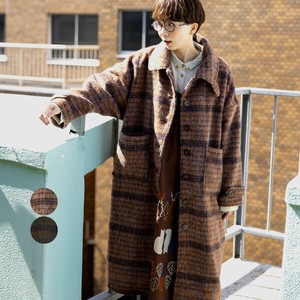 emago Coat Long Coat Check [2024 A/W NEW]