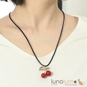 Necklace/Pendant Red Necklace Cherry Pendant Ladies' Fruits Made in Japan