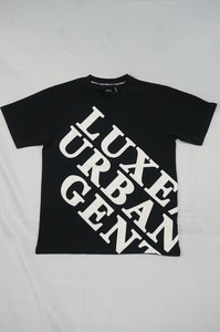 【ユニセックス】【LUXE/R】ジャガード貼り付けロゴTシャツ（RMS）