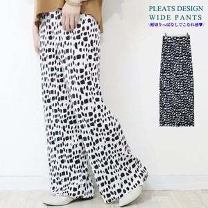 Full-Length Pant Dalmatian Pattern Pleated Pants