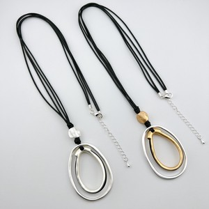 Silver Chain Necklace Rings Long