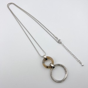 Silver Chain Necklace Rings Long