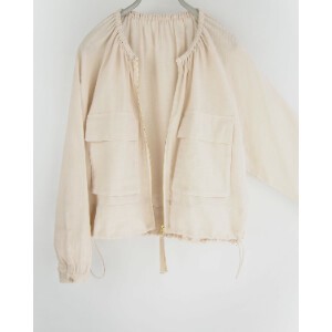 Button Shirt/Blouse Pocket Cotton Linen 2024 Spring/Summer