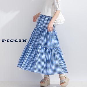 Skirt Tiered Skirt Checkered 2024 Spring/Summer