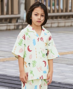 儿童半袖衬衫 图案 冷感 无花纹 短袖 混装组合