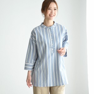 Button Shirt/Blouse Stripe 7/10 length