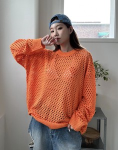 Sweater/Knitwear Knitted Unisex Openwork 2024 Spring/Summer