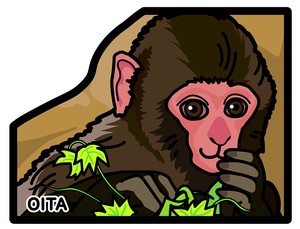 Postcard Monkey Japanese Sundries Made in Japan