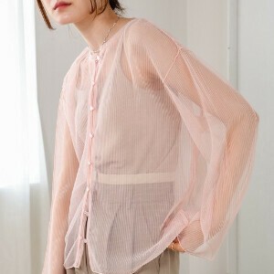 [SD Gathering] Cardigan Front/Rear 2-way Tulle Cardign Sweater Mellow Top 2-way [2024 NEW]