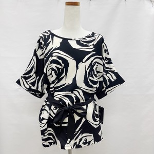 T-shirt Slit Floral Pattern Tops 2024 Spring/Summer