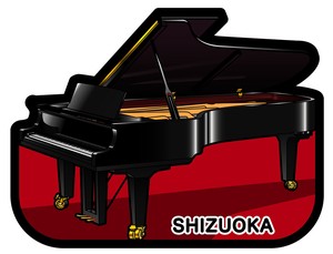 ご当地フォルムカード　静岡　グランドピアノ　日本製　和雑貨　インバウンド　ポストカード