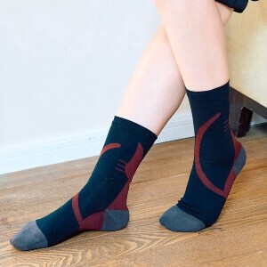 Crew Socks Ladies fashion Cat Socks 3-colors Made in Japan