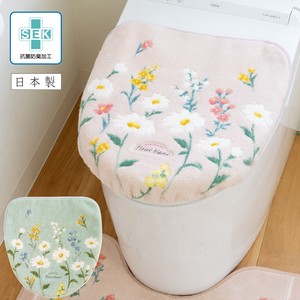 トイレ蓋カバー　フルールブラン　兼用タイプ　日本製　抗菌防臭