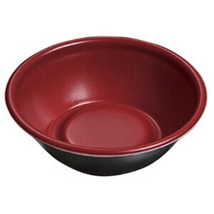 【直送品】 ケーピープラテック 外嵌合どんぶり　170　本体 耐熱　浅型 赤黒 25枚/袋（ご注文単位18袋）